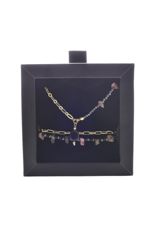 Coffret collier et bracelet pierres naturelles L'atelier de Gaspard