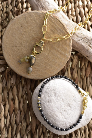 Coffret collier et bracelet pierres naturelles L'atelier de Gaspard