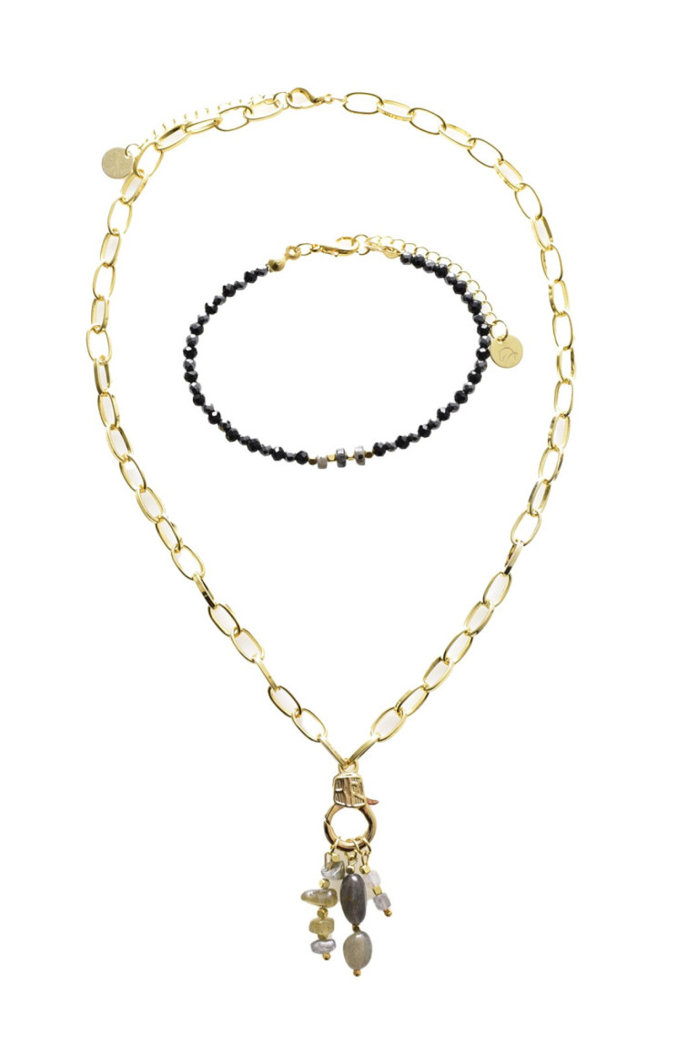 Coffret collier et bracelet pierres naturelles L'atelier de Gaspard