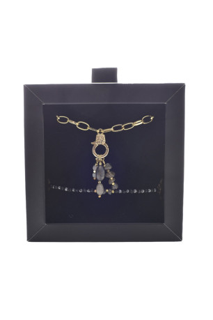 Coffret collier et bracelet pierres naturelles L'atelier de Gaspard