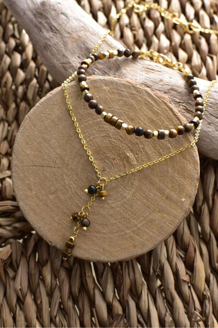 Coffret collier et bracelet pierres naturelles L'atelier de Gaspard