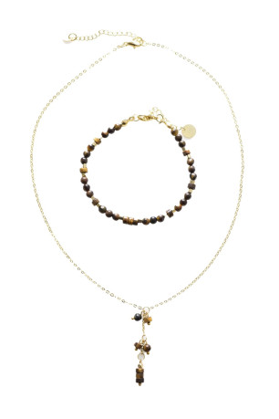Coffret collier et bracelet pierres naturelles L'atelier de Gaspard