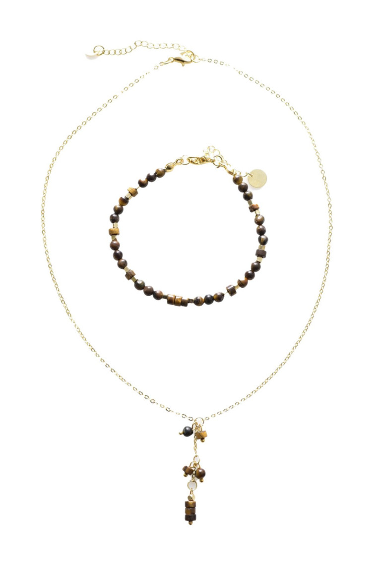 Coffret collier et bracelet pierres naturelles L'atelier de Gaspard