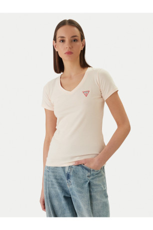 TShirt MC coton col V Guess jeans