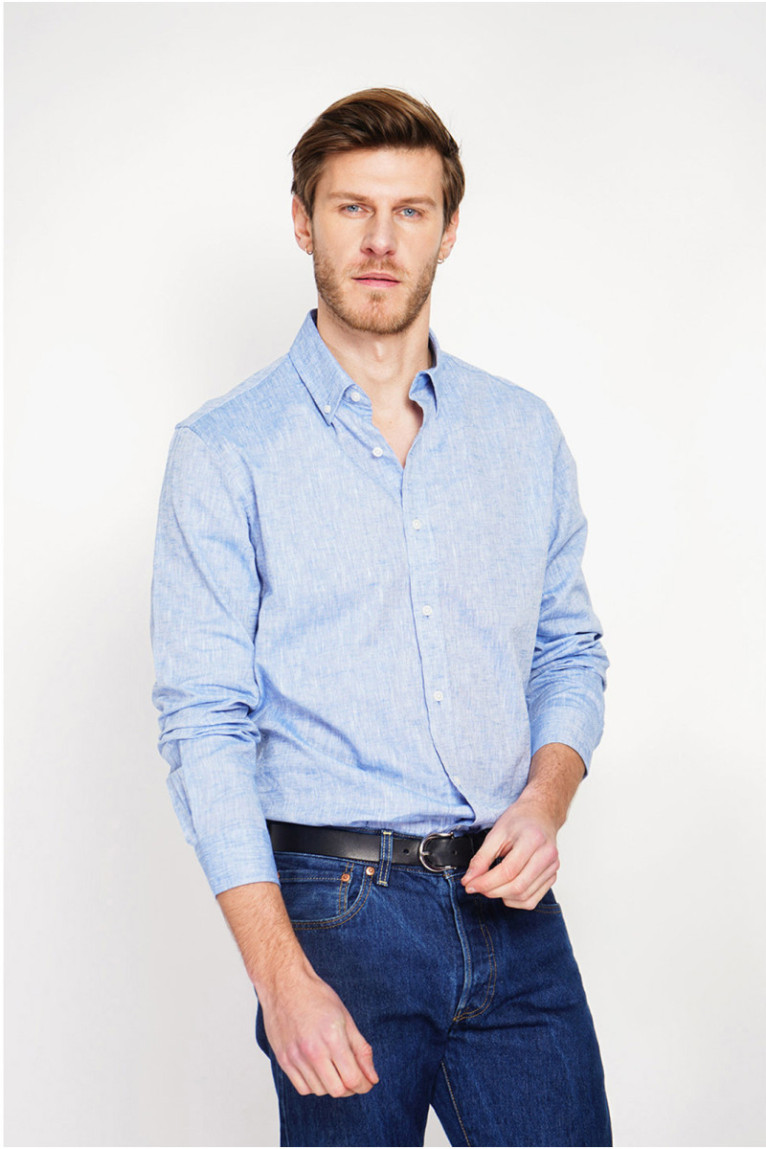 Chemise - SECRET DU LIN - Bleu Jeans