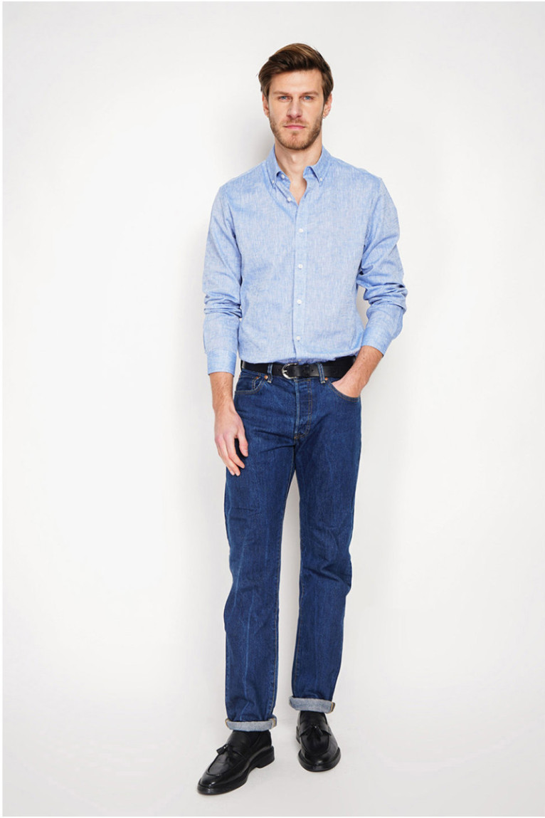 Chemise - SECRET DU LIN - Bleu Jeans
