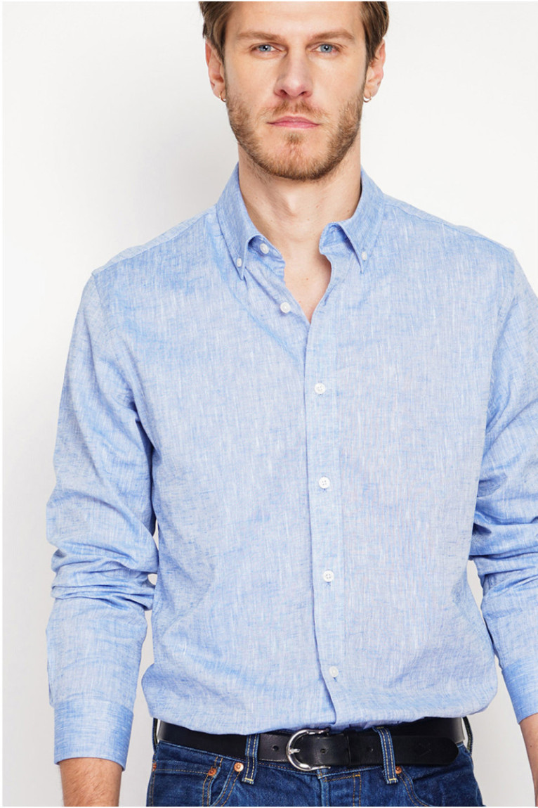 Chemise - SECRET DU LIN - Bleu Jeans