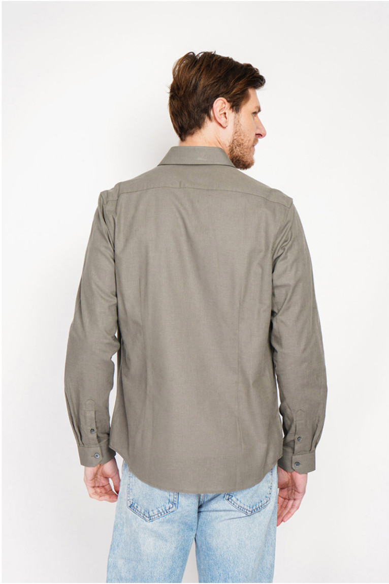 Chemise - SECRET DU LIN - Kaki Claire