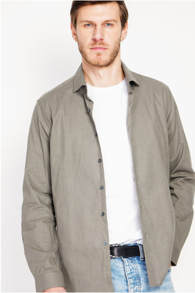 Chemise - SECRET DU LIN - Kaki Claire