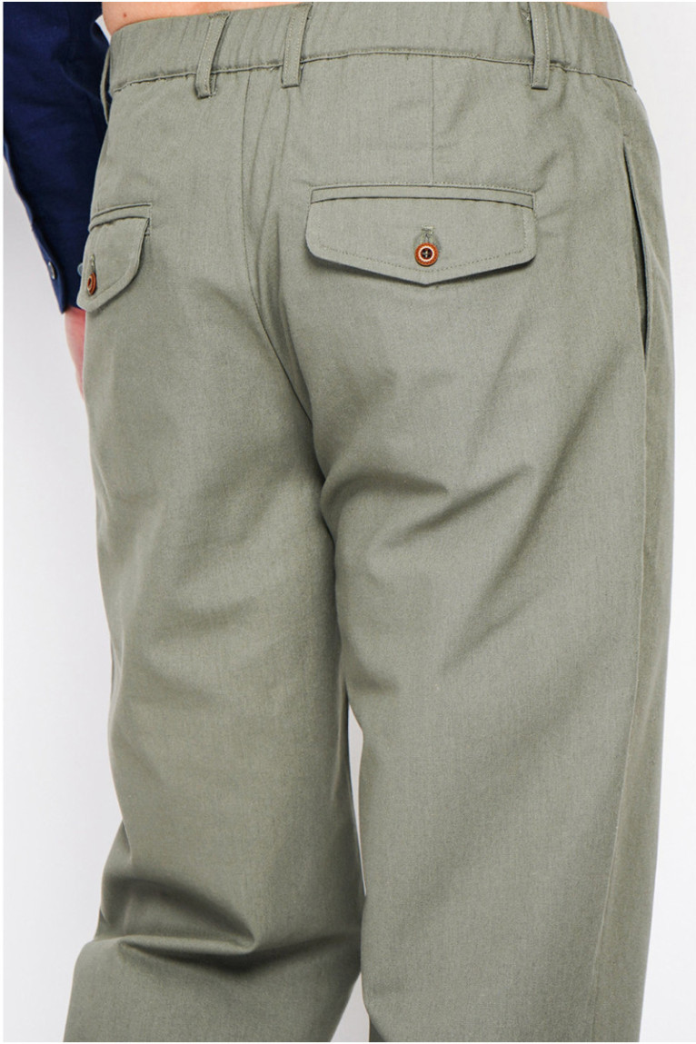 Pantalon - SECRET DU LIN - Kaki Claire