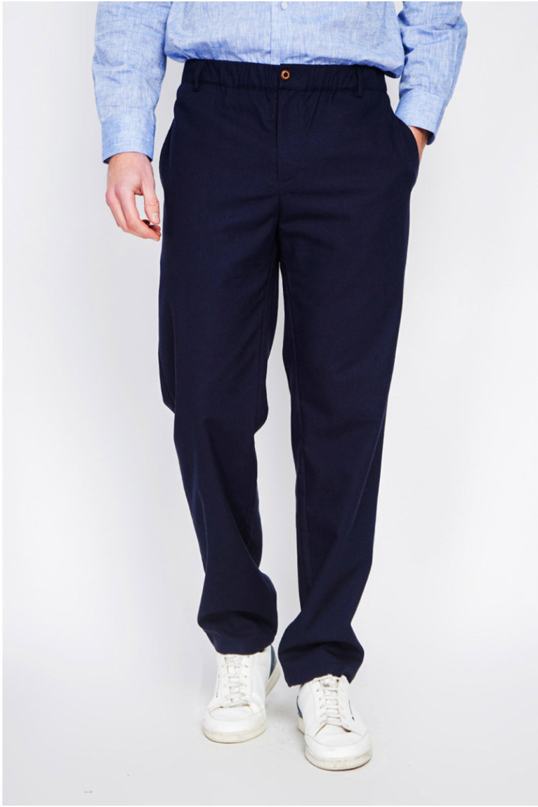 Pantalon - SECRET DU LIN - Marine