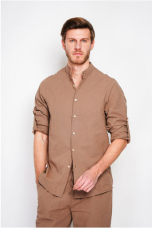 Chemise - SECRET DU LIN - Marron