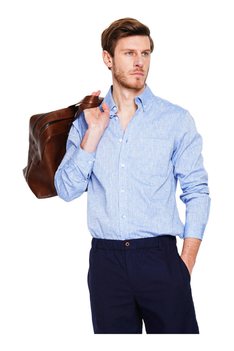 Chemise - SECRET DU LIN - Bleu Jeans