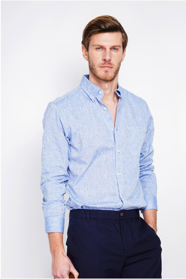 Chemise - SECRET DU LIN - Bleu Jeans
