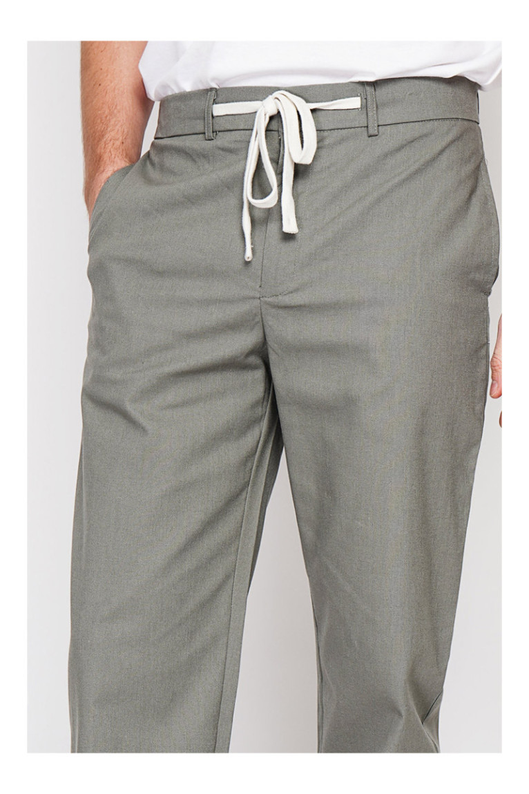 Pantalon - SECRET DU LIN - Kaki