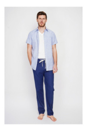 Pantalon - SECRET DU LIN - Marine