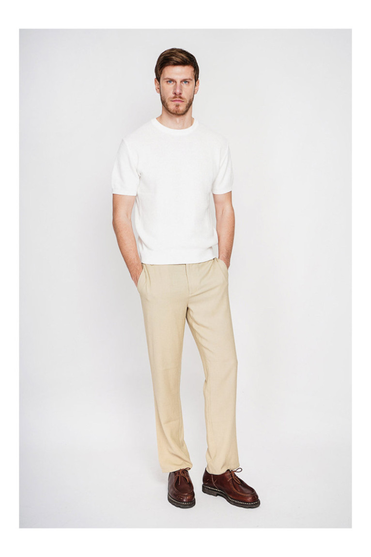 Pull - SECRET DU LIN - Blanc