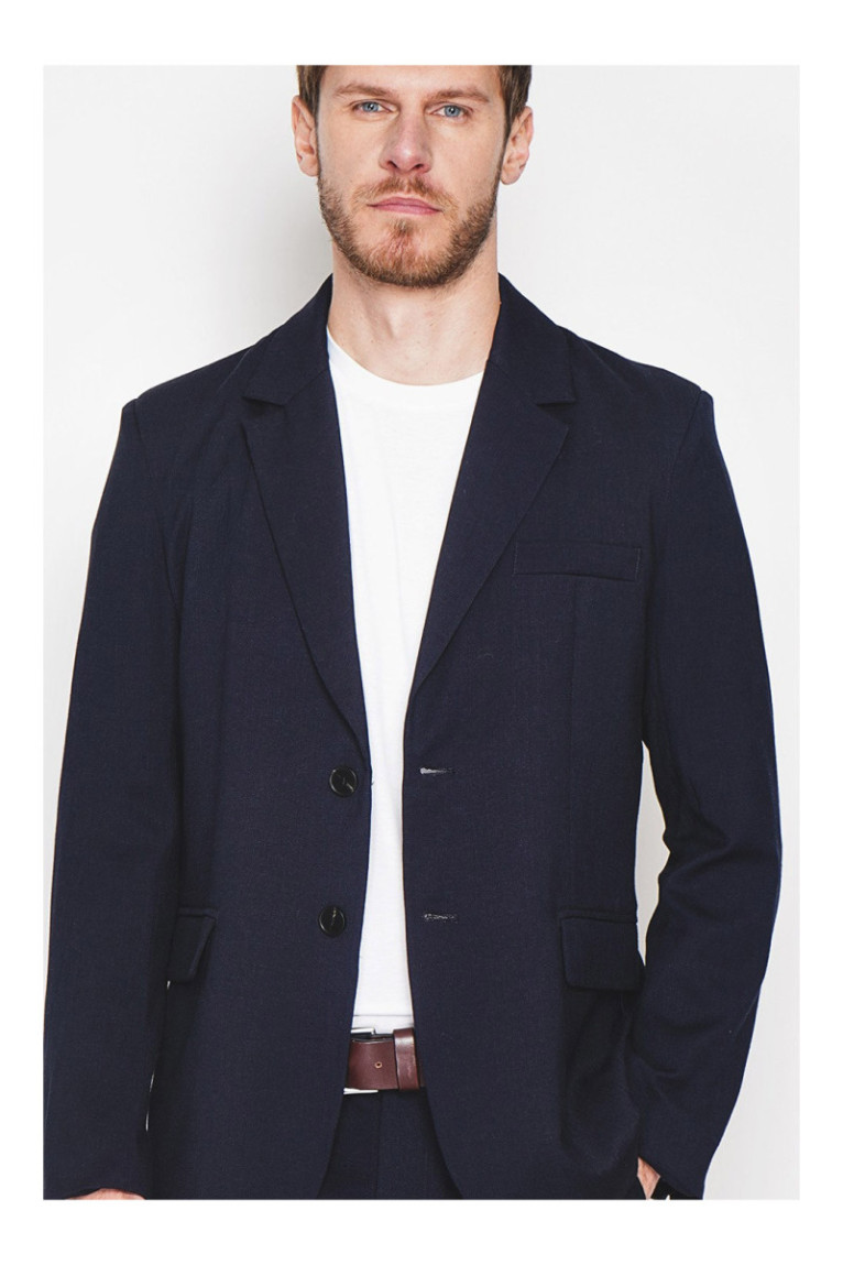 Veste - SECRET DU LIN - Marine