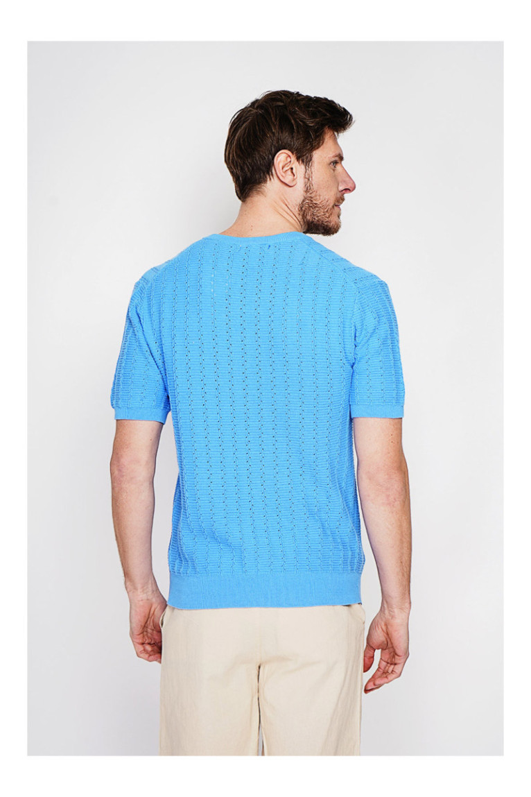 Pull - SECRET DU LIN - Azur