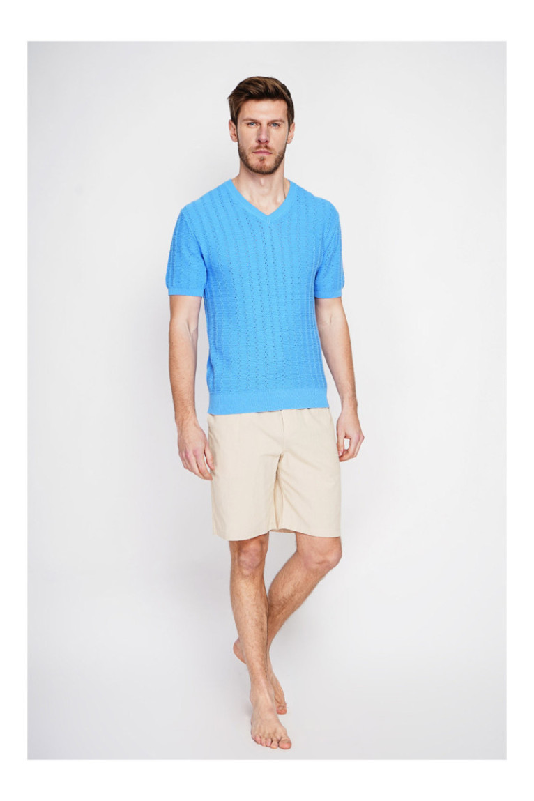 Pull - SECRET DU LIN - Azur