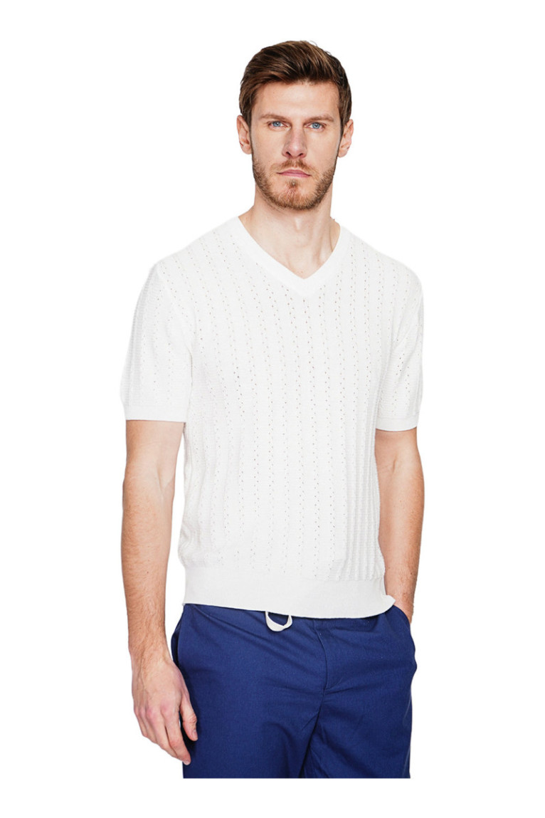 Pull - SECRET DU LIN - Blanc