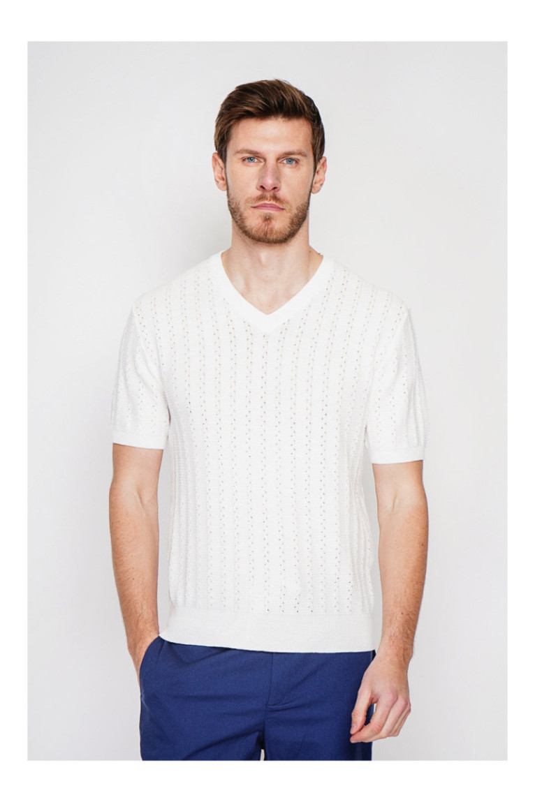 Pull - SECRET DU LIN - Blanc