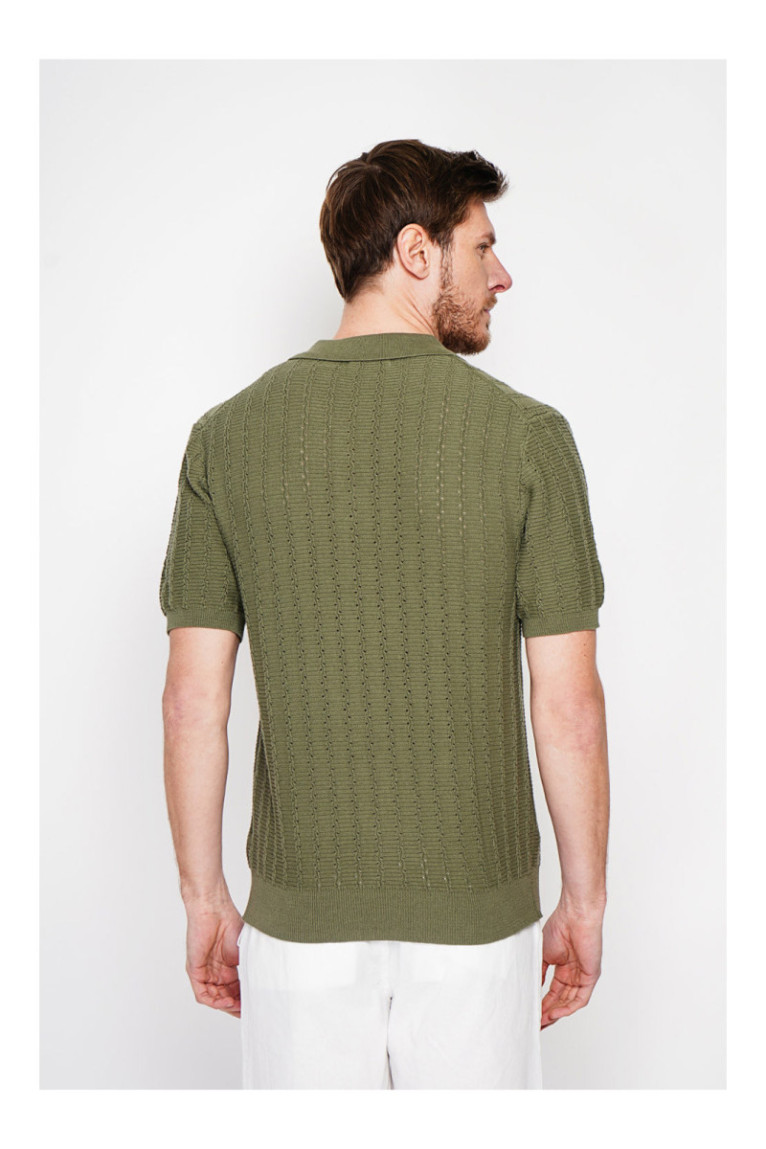 Pull - SECRET DU LIN - Kaki