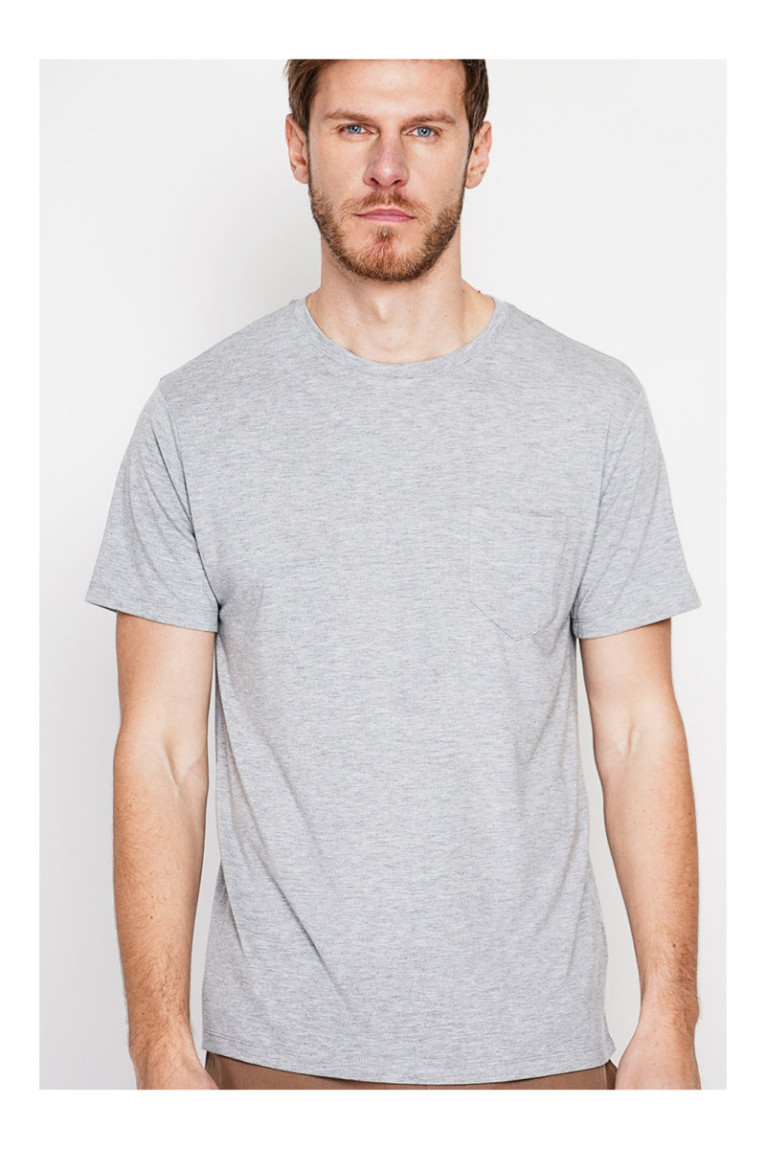 T-shirt - SECRET DU LIN - Gris Perle