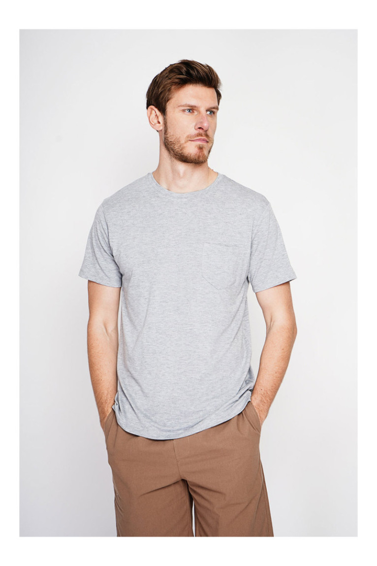 T-shirt - SECRET DU LIN - Gris Perle