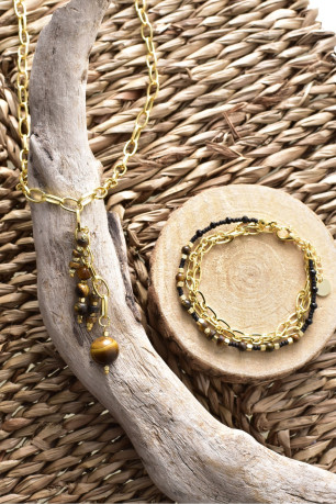 Coffret collier et bracelet pierres naturelles L'atelier de Gaspard