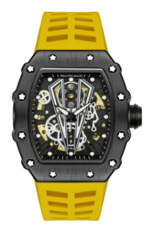Montre Automatique Homme - Black/Yellow/Black