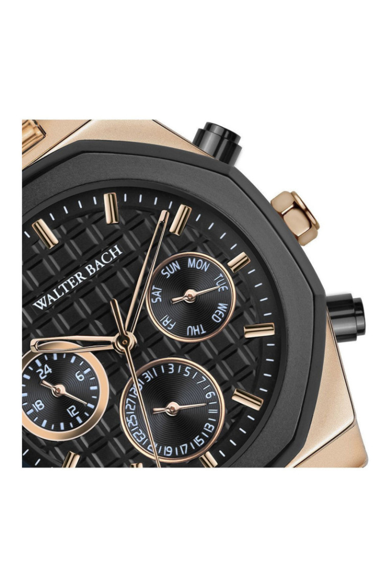 Montre Quartz Homme - Rose gold/Black matte/Black textured