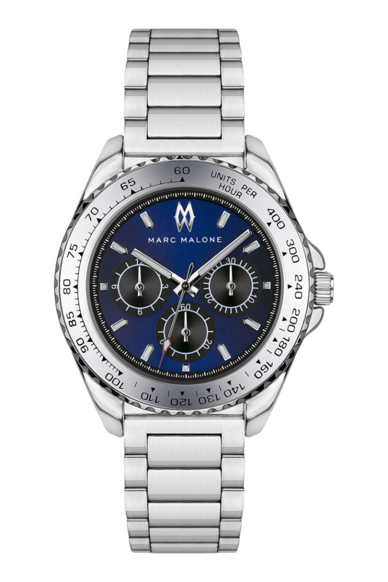 Montre Quartz Homme - Silver/Silver/Blue sunray