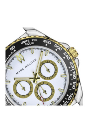 Montre Quartz Homme - Silver/2 tones: silver + gold/Matt white