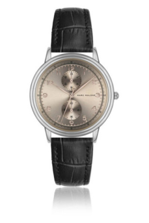 Montre Quartz Homme - Silver/Croco black/Rose gold sunray