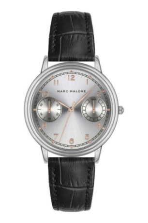 Montre Quartz Homme - Silver/Croco black/Silver sunray