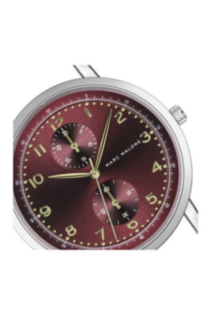 Montre Quartz Homme - Silver/Silver/Burgundy red sunray