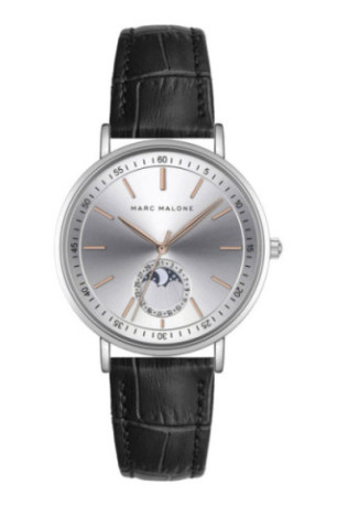 Montre Quartz Homme - Silver/Croco black/Silver sunray