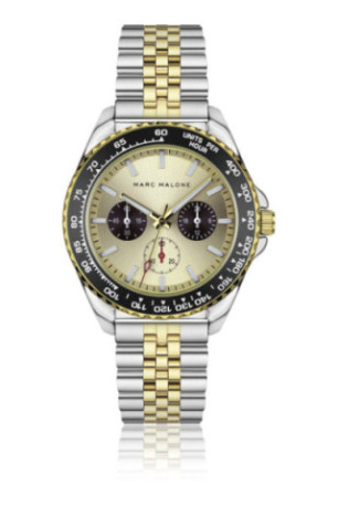 Montre Quartz Homme - Silver/2 tones: silver + gold/Gold sunray