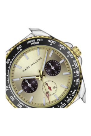 Montre Quartz Homme - Silver/2 tones: silver + gold/Gold sunray