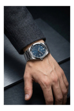 Montre Quartz Homme - Silver/Silver/Blue textured