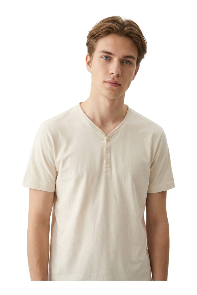 T-shirt manches courtes blanc cassé La Maison Blaggio
