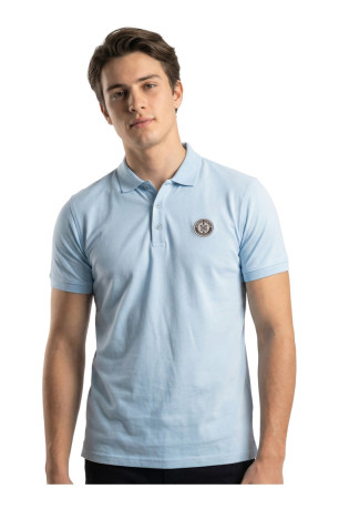 Polo Parain manches courtes bleu pastel La Maison Blaggio