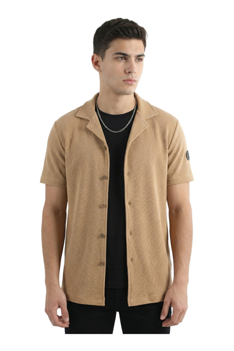 Chemise gaufrée manches courtes La Maison Blaggio