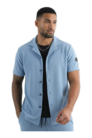Chemise gaufrée manches courtes La Maison Blaggio