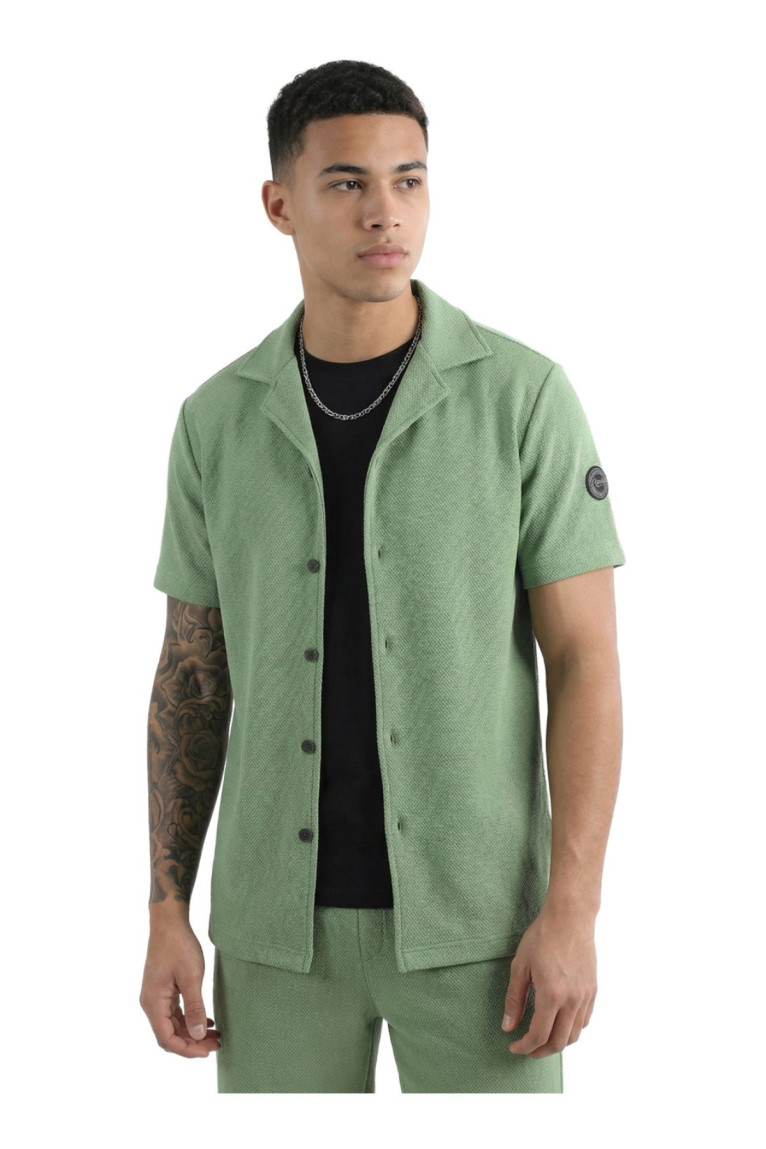 Chemise gaufrée manches courtes La Maison Blaggio