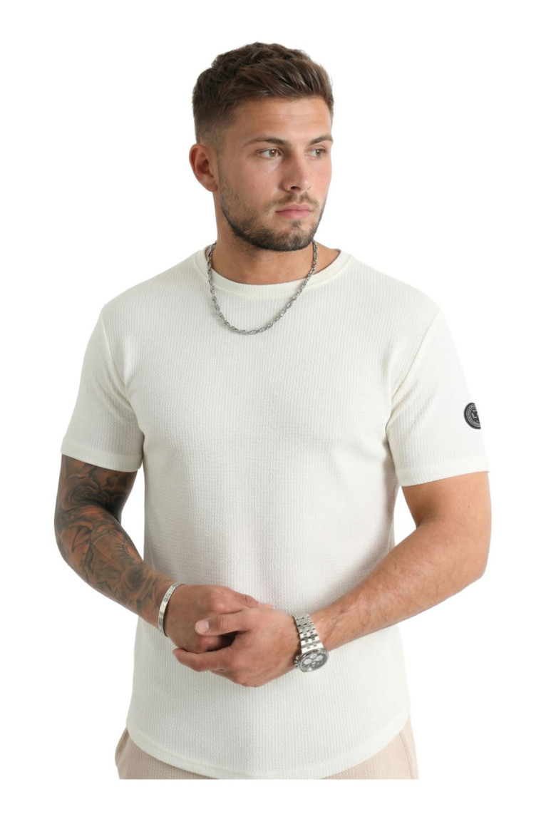 T-shirt Mylrin manches courtes blanc cassé La Maison Blaggio