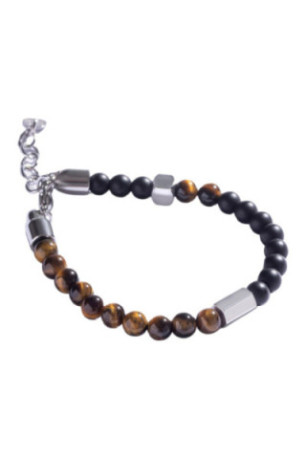 Bracelet - Black/brown/silver