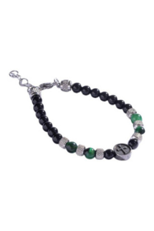 Bracelet - Black/green/silver