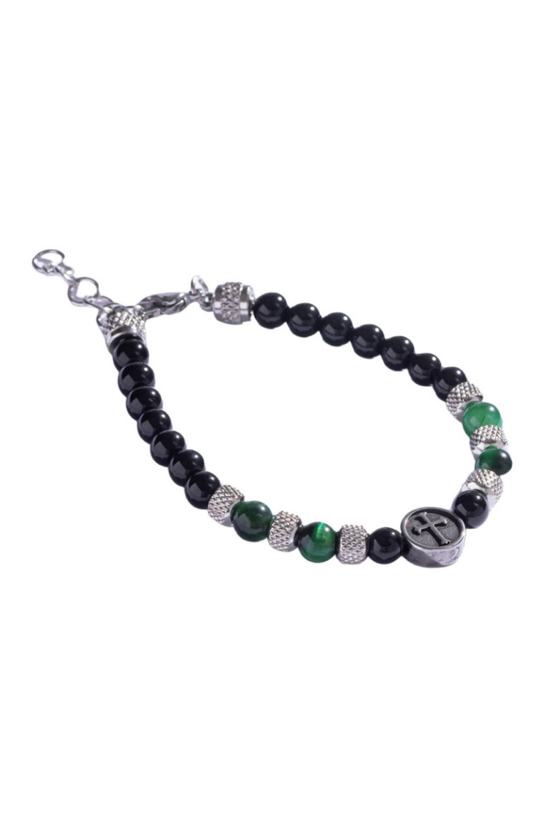 Bracelet - Black/green/silver